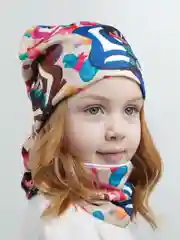 Оливковый шапка детская, снуд в комплекте, 3-8 лет