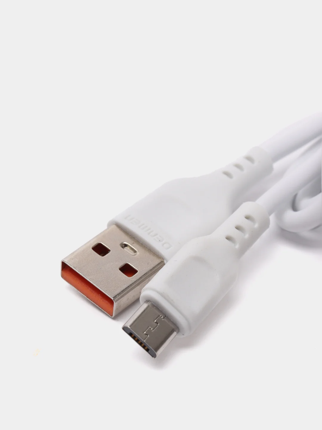 Белый кабель для зарядки DENMEN Micro USB