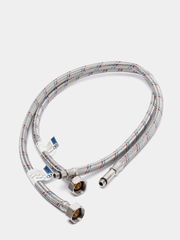 Гибкая подводка для смесителя Aqualine, 80 см, М10 х 1/2, 2 штуки