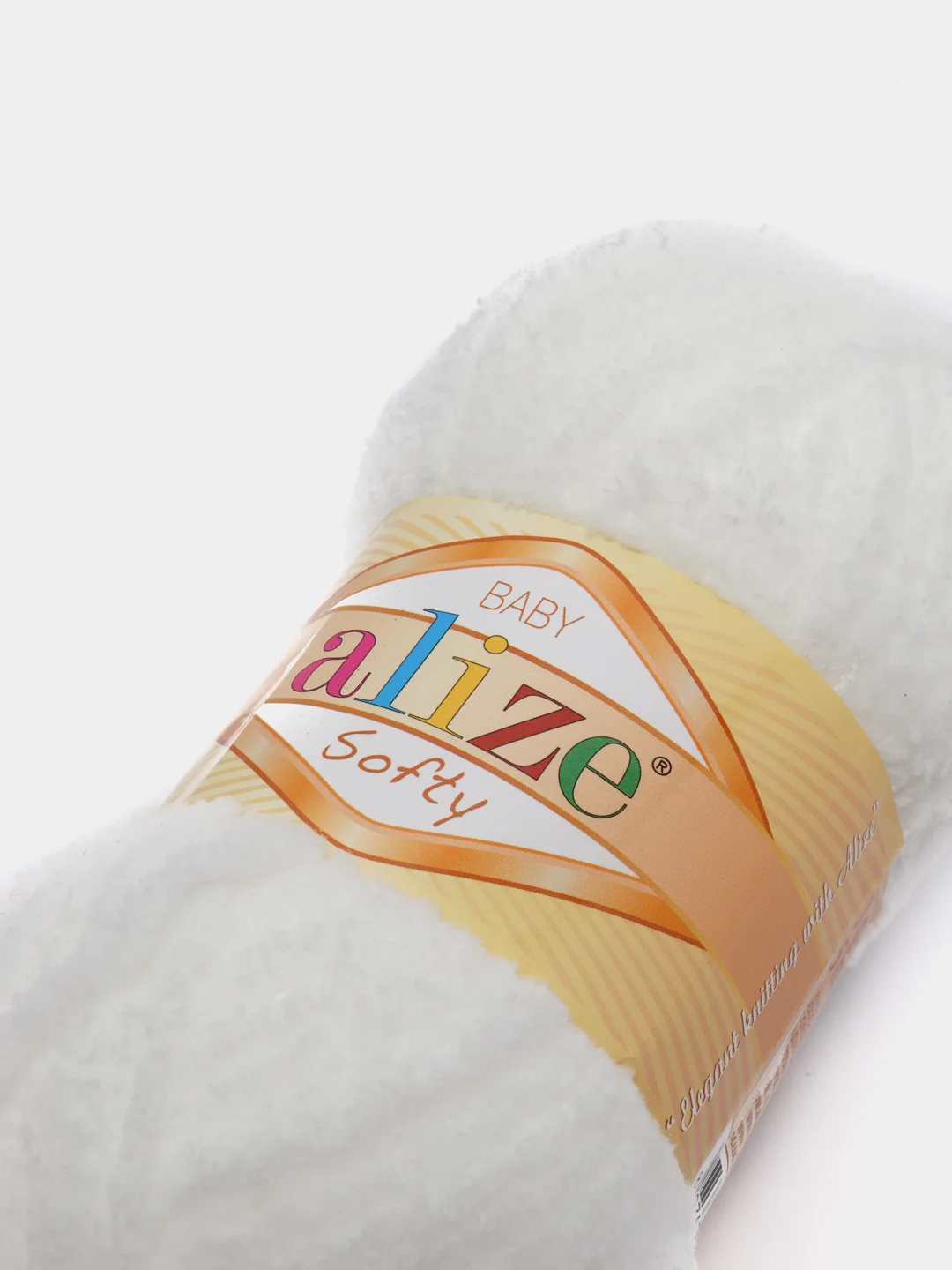 Молочный плюшевая пряжа Alize Softy(Ализе Софти), 100% микрополиэстер, 50г/115м