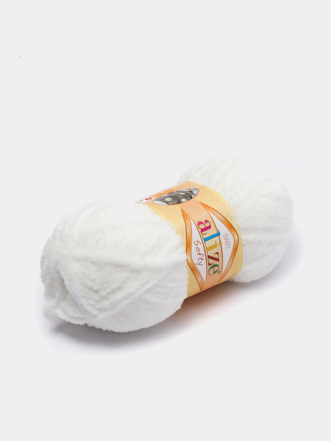 Молочный плюшевая пряжа Alize Softy(Ализе Софти), 100% микрополиэстер, 50г/115м