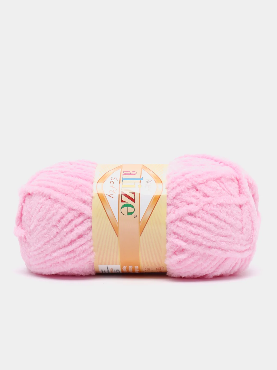 Конфетный плюшевая пряжа Alize Softy(Ализе Софти), 100% микрополиэстер, 50г/115м