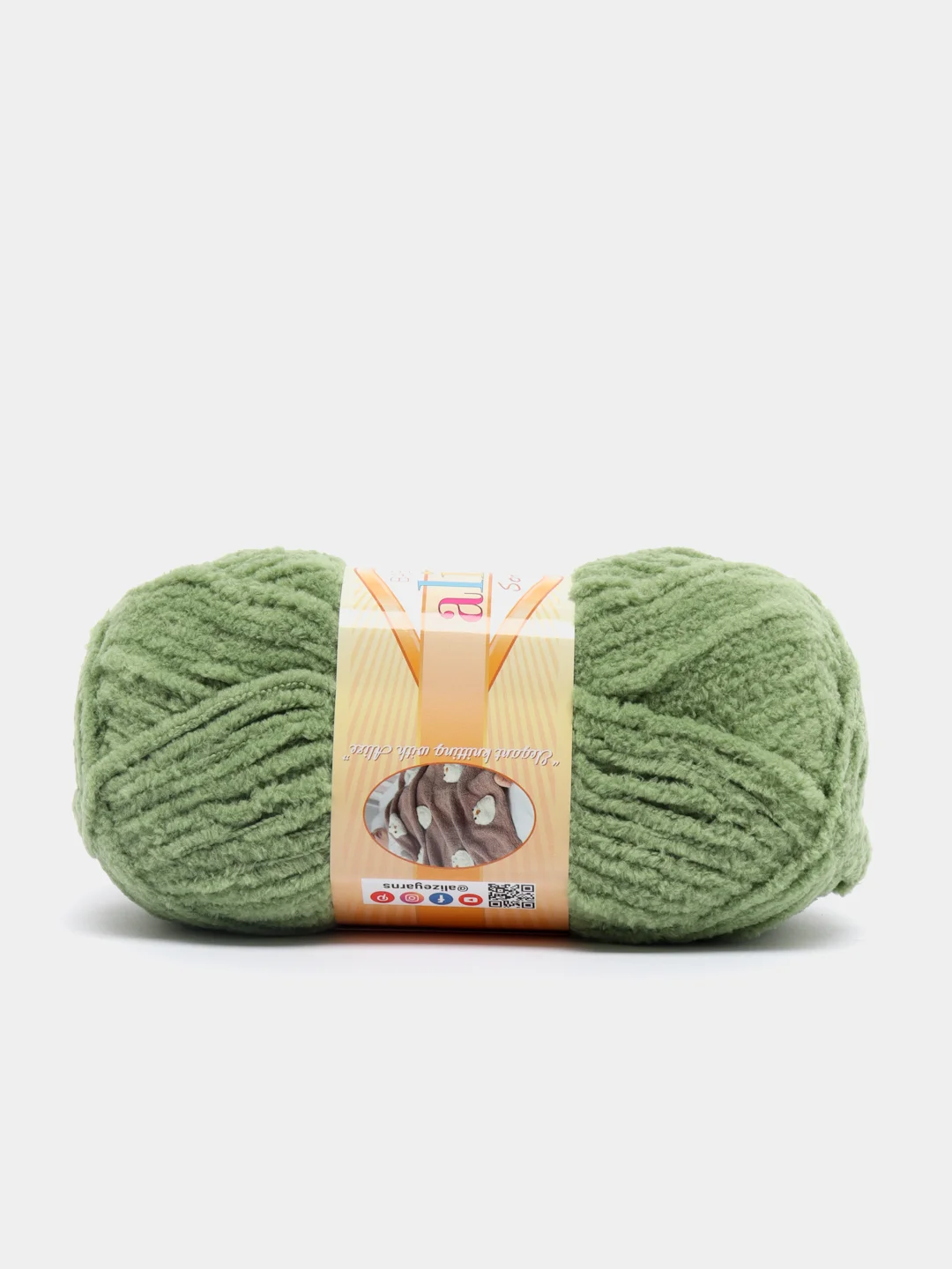 Лесной зеленый плюшевая пряжа Alize Softy(Ализе Софти), 100% микрополиэстер, 50г/115м