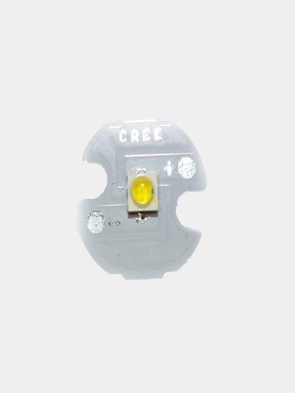 Светодиод мощный CREE XPE 1W 2.8-3V 0.350A 4000K на радиаторе 16мм