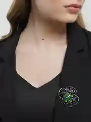 Желтый брошь на одежду "Fashion Jewerly" / значек на одежду