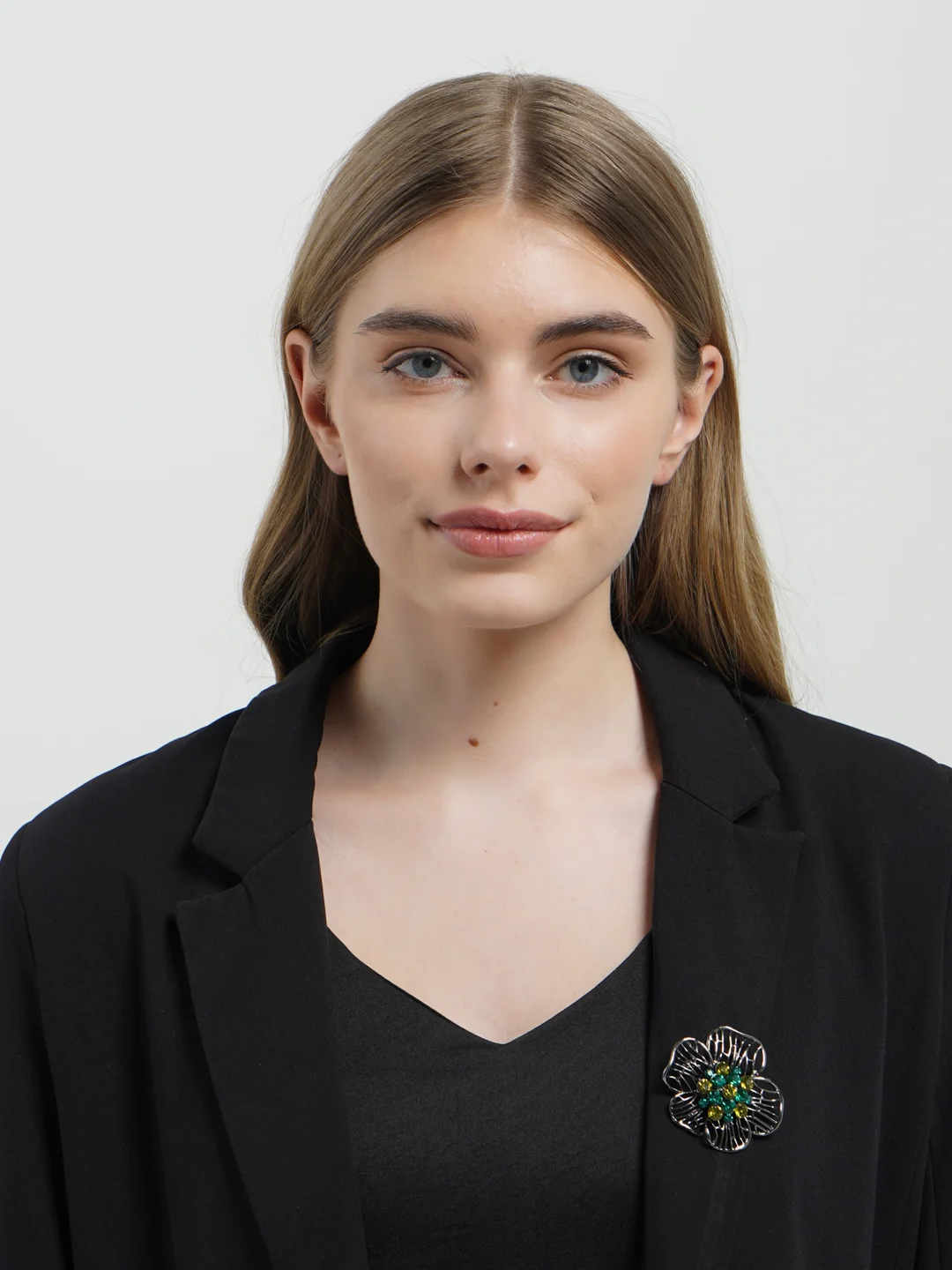 Желтый брошь на одежду "Fashion Jewerly" / значек на одежду