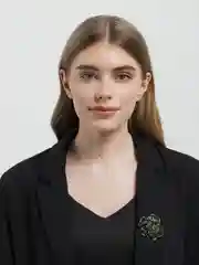 Желтый брошь на одежду "Fashion Jewerly" / значек на одежду