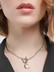 Серебристая цепочка с луной