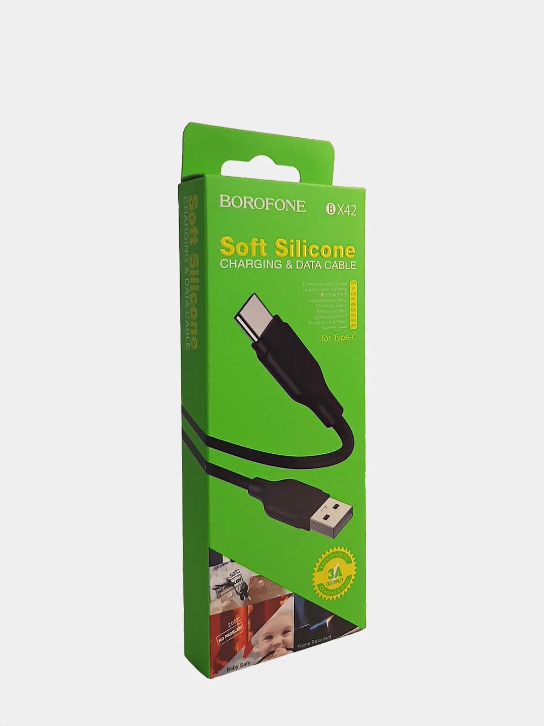 Кабель USB BOROFONE BX42 для зарядки и синхронизации 2.4A/ 3A для Micro, Type-C, Lightning