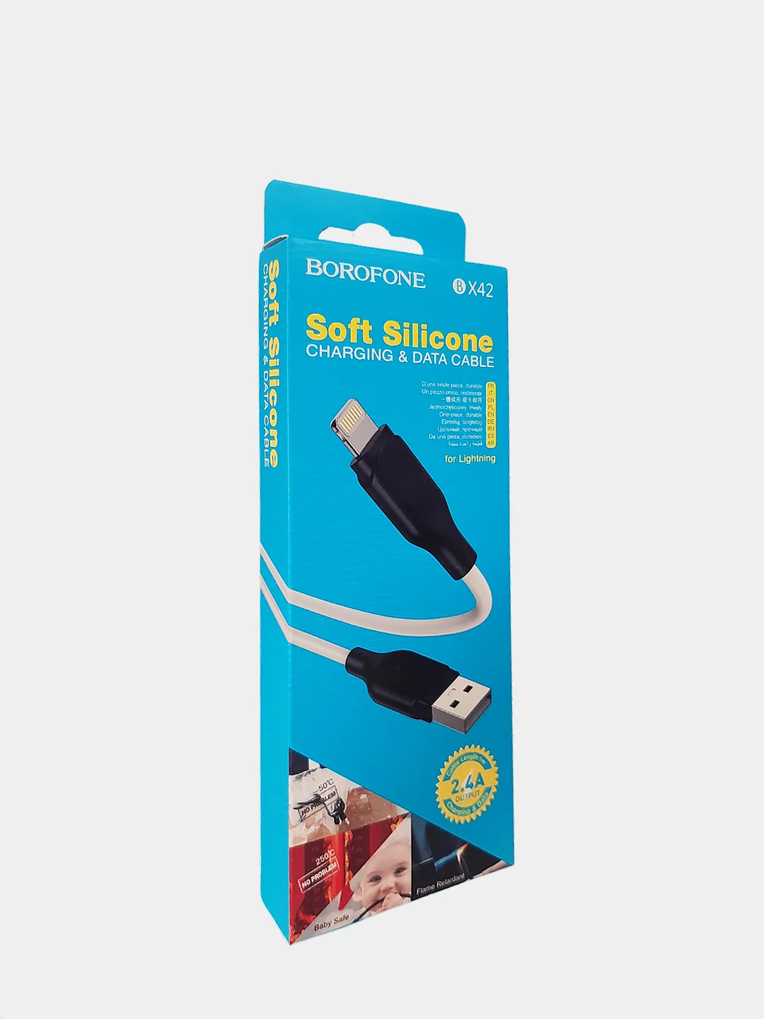 Кабель USB BOROFONE BX42 для зарядки и синхронизации 2.4A/ 3A для Micro, Type-C, Lightning