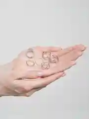 Серебряный комплект из 6 колец, набор Pallada, женские кольца на фаланги