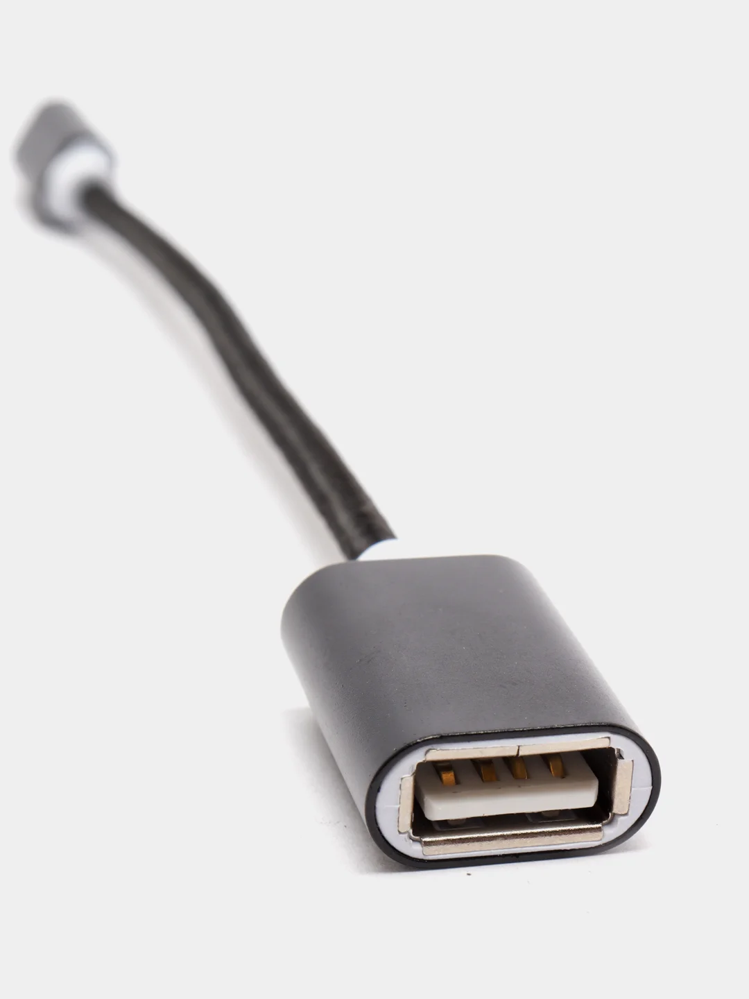 Черный otg переходник micro USB-USB, отг, адаптер, юсб для телефона и планшета