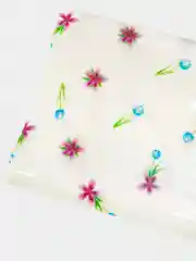Фуксия силиконовая скатерть с рисунком (гибкое стекло, защитная пленка) на стол, 100х120см, рулон