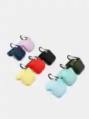 Белый силиконовый чехол для наушников Airpods 1 и 2
