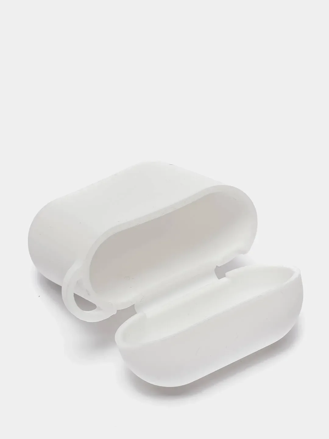 Белый силиконовый чехол для наушников Airpods 1 и 2