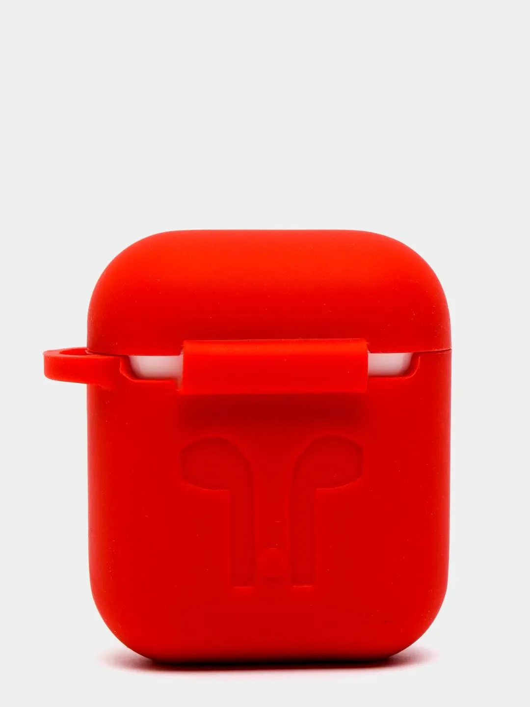 Красный силиконовый чехол для наушников Airpods 1 и 2