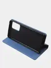Светло-синий чехол-книжка для Samsung A72 из нубука Super Creative