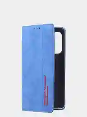 Светло-синий чехол-книжка для Samsung A72 из нубука Super Creative