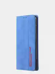 Светло-синий чехол-книжка для Samsung A72 из нубука Super Creative