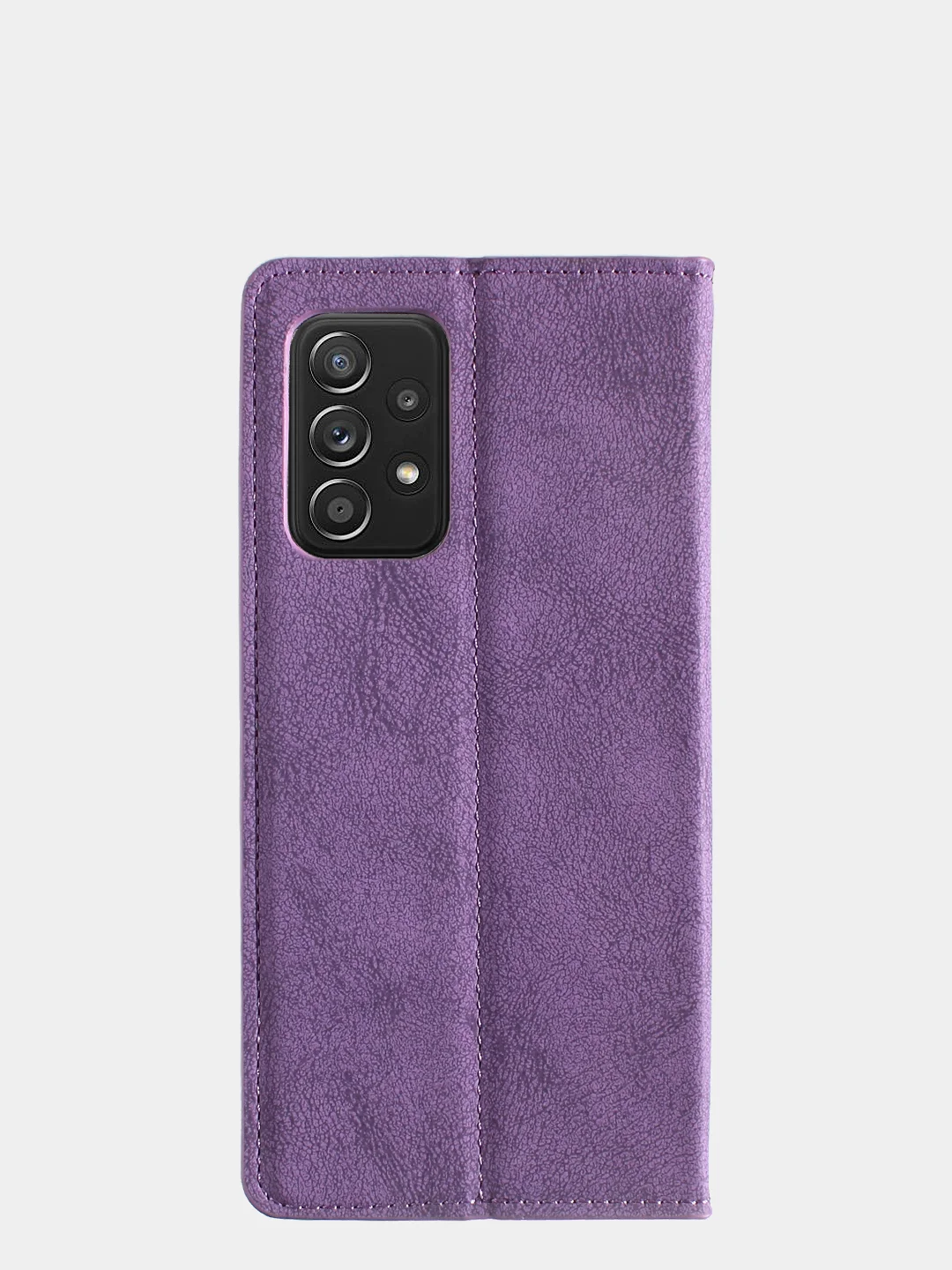 Фиолетовый чехол-книжка для Samsung A52 из нубука Super Creative