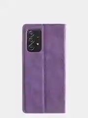 Фиолетовый чехол-книжка для Samsung A52 из нубука Super Creative
