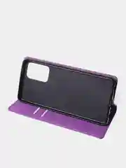 Фиолетовый чехол-книжка для Samsung A52 из нубука Super Creative