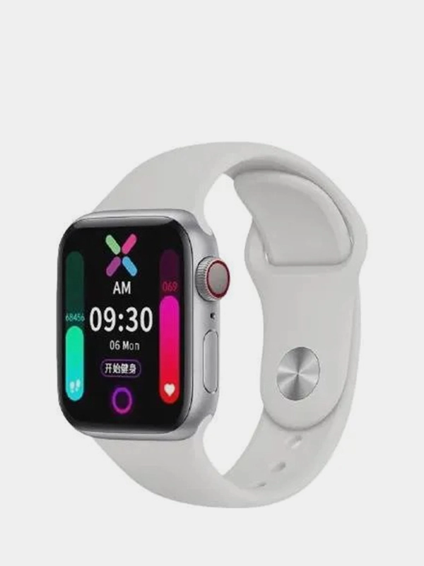 Смарт-часы M26 Plus Smart Watch, со встроенными датчиками, серебристые, 44 мм