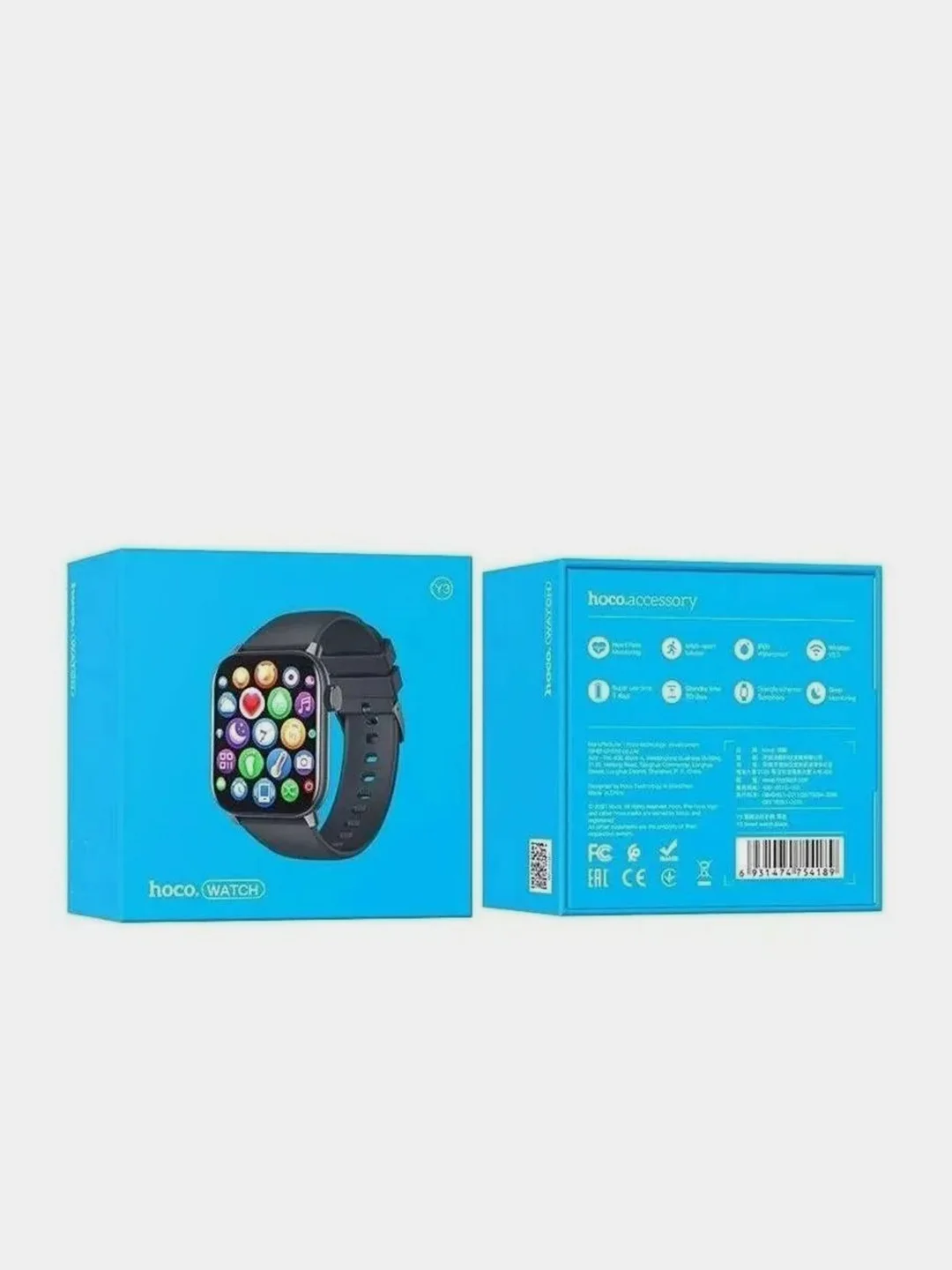 Смарт-часы / Умные часы / Smart Watch HOCO, Y3 черные