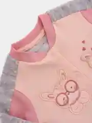 Кораллово-розовый комбинезон для малыша с закрытыми ножками