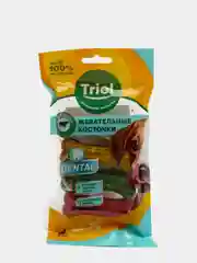Жевательные косточки Triol Dental "Говядина", для всех пород собак, микс, 4 штуки