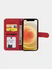 Алый чехол-книжка для Realme 8, 8 Pro, 4G, кожаный
