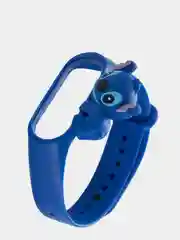 Синий силиконовый ремешок Xiaomi Mi Band 3 и Band 4 "Мультяшки"