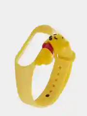Желтый силиконовый ремешок Xiaomi Mi Band 3 и Band 4 "Мультяшки"