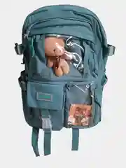 Бирюзовый рюкзак детский с игрушкой