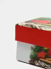 Вишнёвый коробка подарочная новогодняя