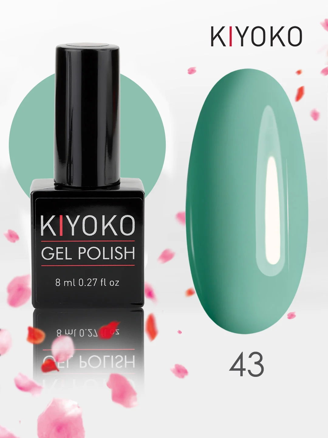 Гель лак для ногтей, гель-лак KIYOKO, 10g (31-60) синий зеленый серый желтый оранжевыйы
