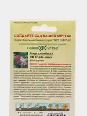 Семена Астра альпийская "Витраж"