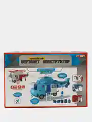 Полицейский вертолет-коструктор Funky toys, свет звук 32см FT62101