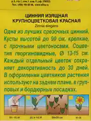 Семена Цинния Крупноцветковая красная
