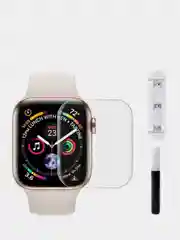 Защитное 3D стекло для Apple Watch 38/40/42/44 мм. (полная проклейка)с Уф лампой