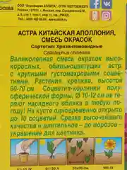 Семена Астра "Аполлония" смесь окрасок