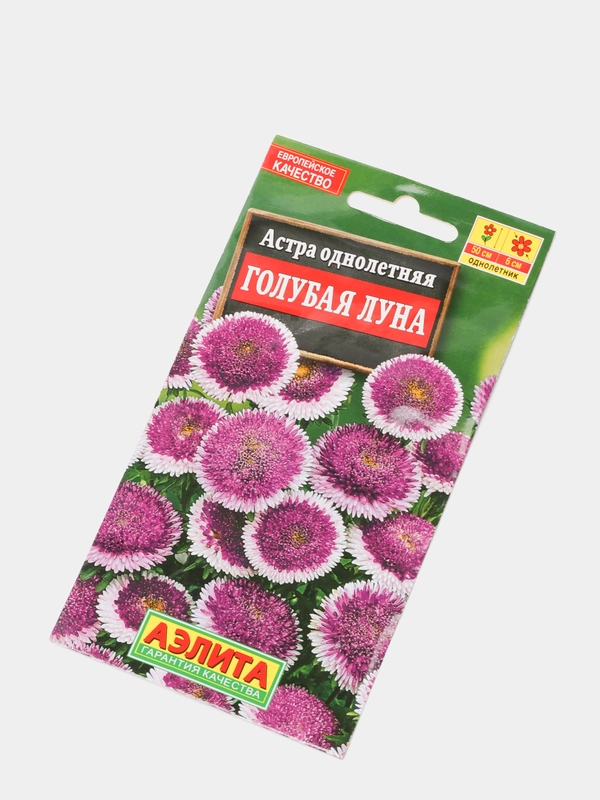 Семена Астра Голубая луна помпонная