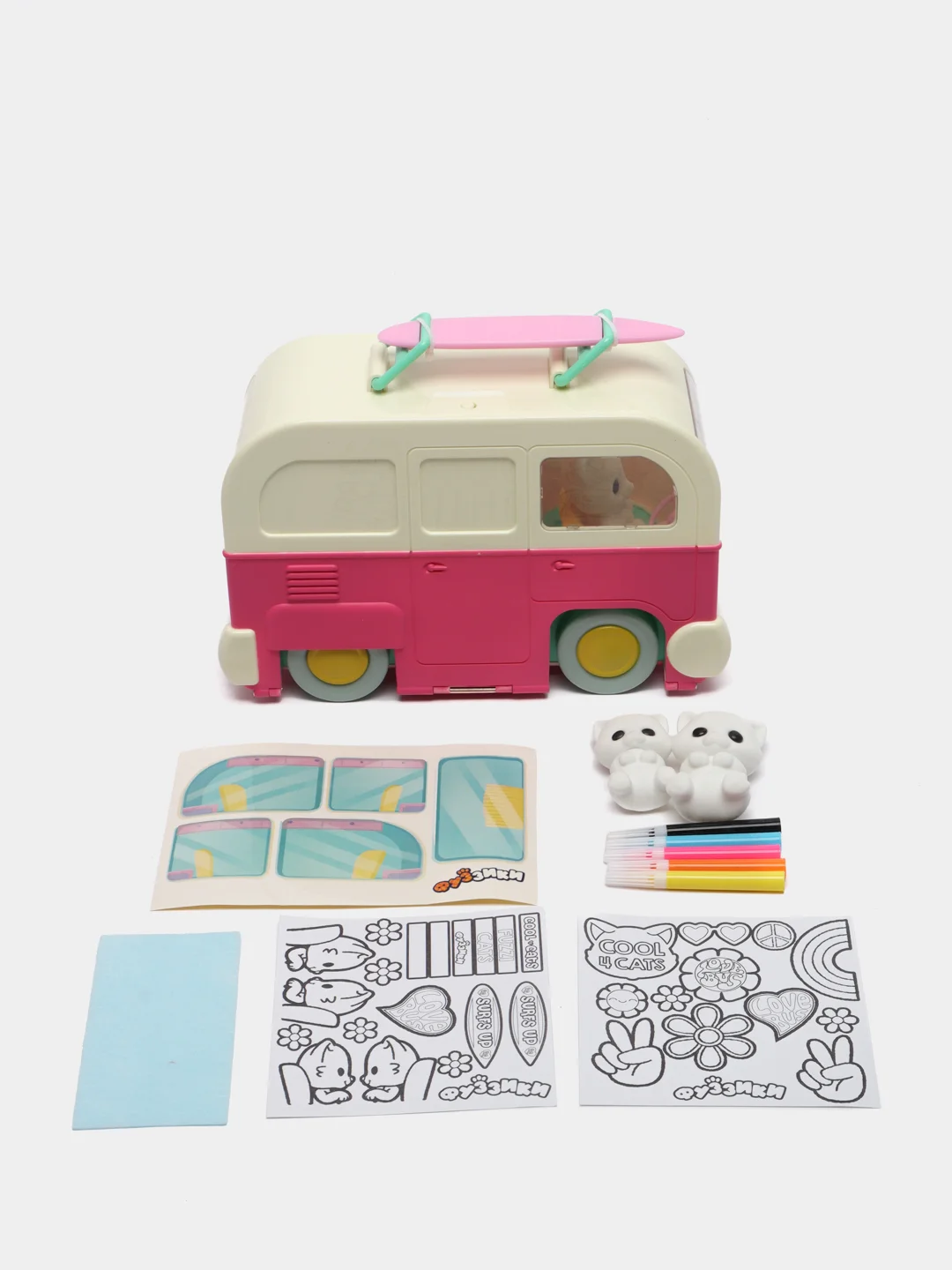 Игровой набор Фуззики Домик на колесах розового цвета FF005A
