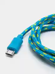 Голубой кабель для зарядки телефона micro USB, провод зарядный, шнур юсб быстрая зарядка