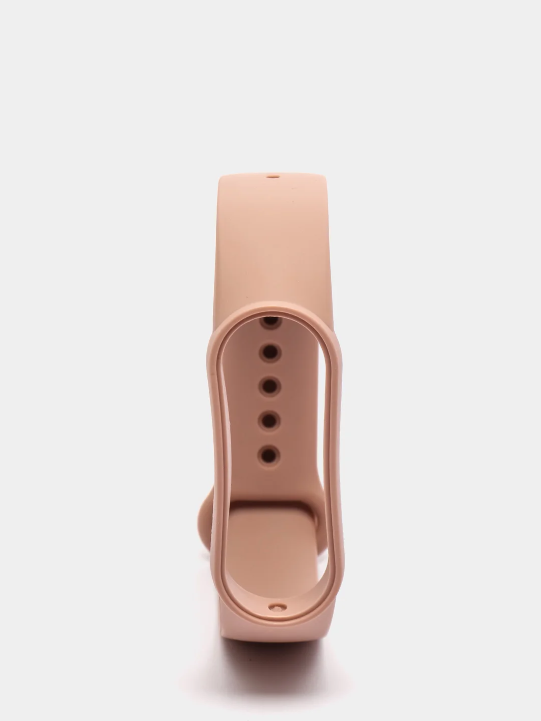 Бежевый фирменный ремешок для браслета Xiaomi Mi Band 5 / 6 силиконовый ми бэнд