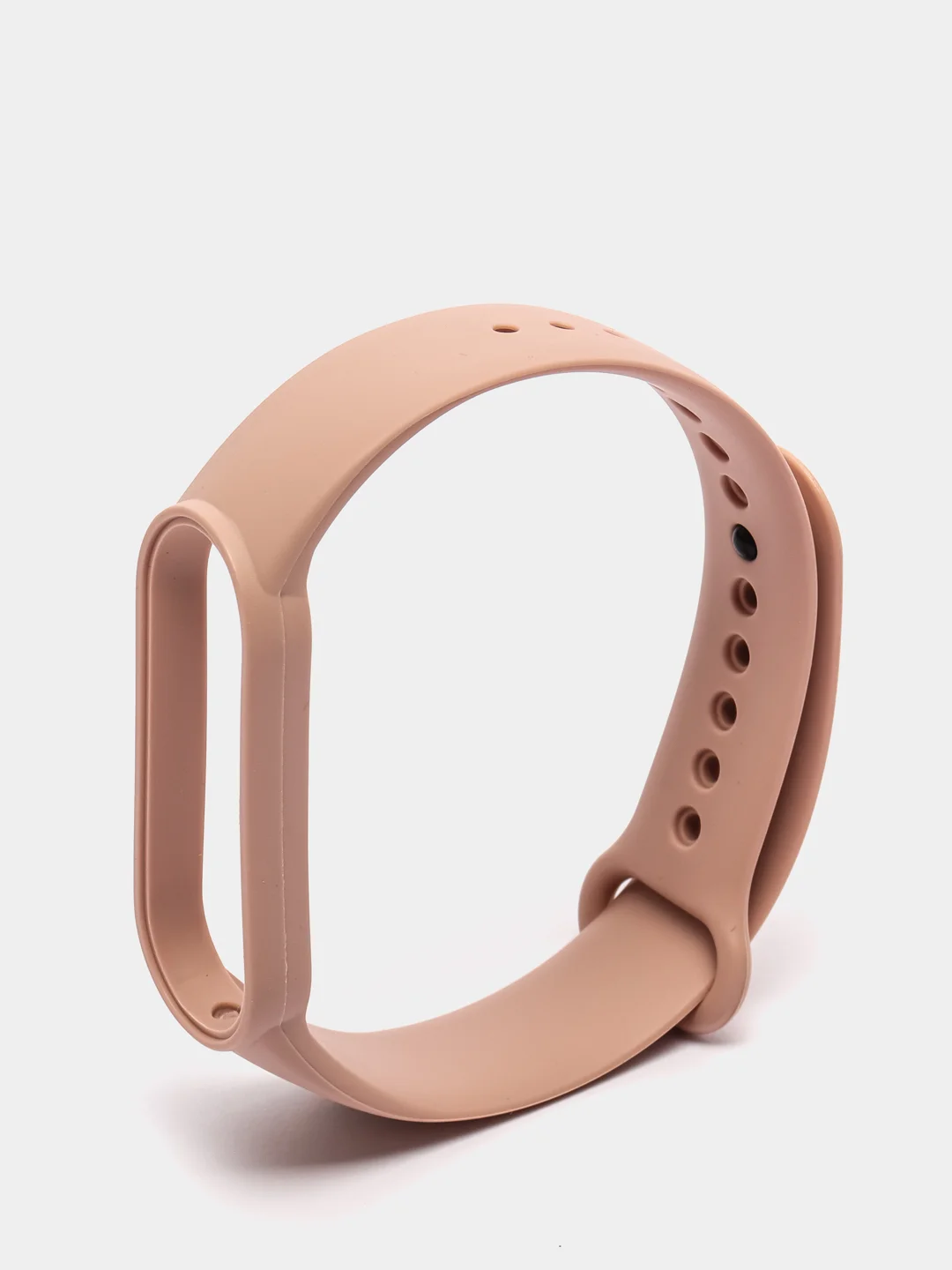 Бежевый фирменный ремешок для браслета Xiaomi Mi Band 5 / 6 силиконовый ми бэнд