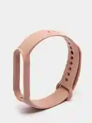 Бежевый фирменный ремешок для браслета Xiaomi Mi Band 5 / 6 силиконовый ми бэнд