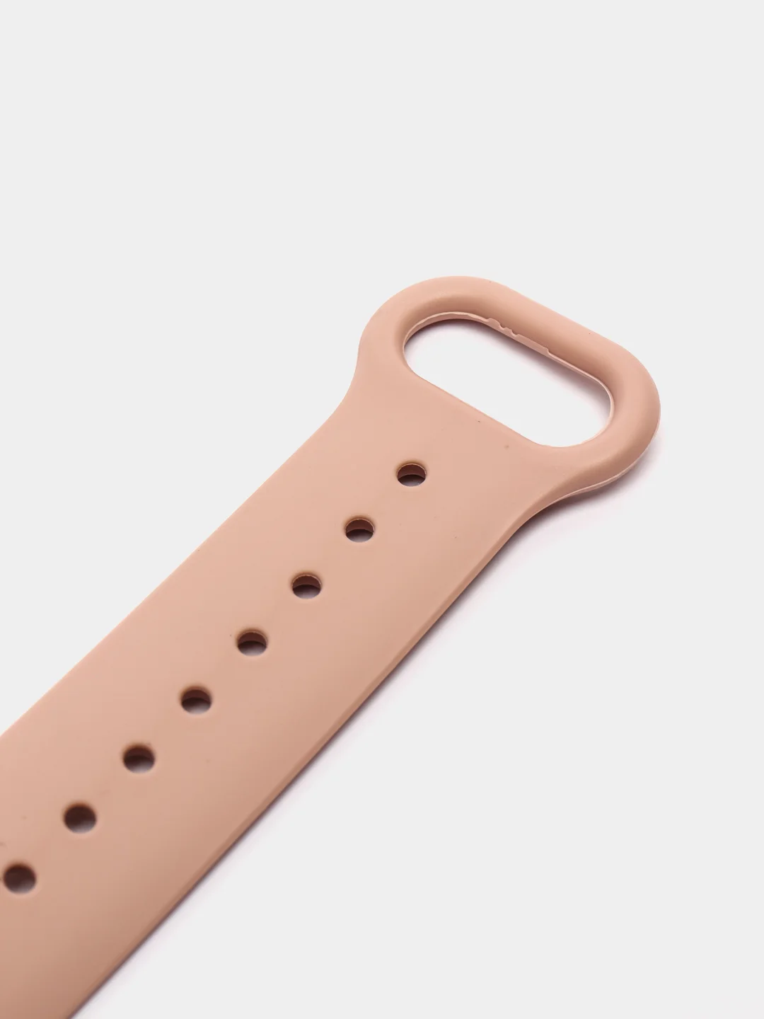 Бежевый фирменный ремешок для браслета Xiaomi Mi Band 5 / 6 силиконовый ми бэнд