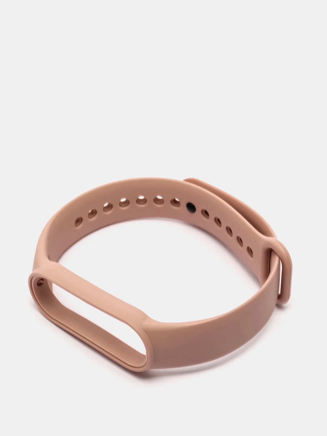 Бежевый фирменный ремешок для браслета Xiaomi Mi Band 5 / 6 силиконовый ми бэнд