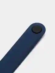 Темно-синий фирменный ремешок для браслета Xiaomi Mi Band 5 / 6 силиконовый ми бэнд